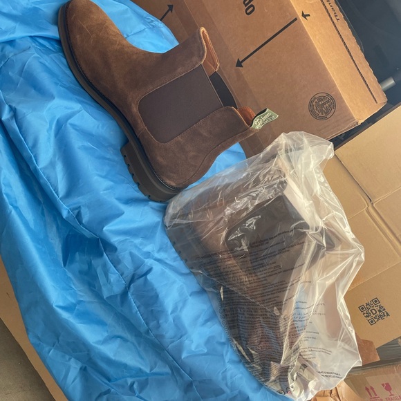 Polo Ralph Lauren Brown Suede Chelsea Boots, Mens Size 15 New - Picture 3 of 6